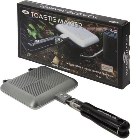 NGT Bankside Sandwich Toaster - Gun Metal (Small) | Camping bestek van NGT