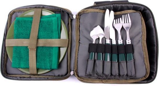 NGT Complete Bestek Set voor 2 Personen inclusief Carry Case - Camping bestek van NGT