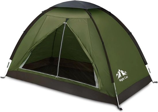 Night Cat 1 Persoon Kampeer Tent: Waterdichte Rugzaktent voor 1 Man Lichtgewicht Eenvoudige Opzet Wandelingen in de Achtertuin