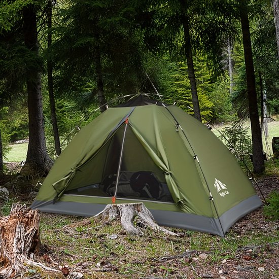 Night Cat Backpacking Tent 1–2 Personen – Lichtgewicht & Compact | Snel Op te Zetten Outdoor Tent voor Kamperen & Wandelen van Merkloos
