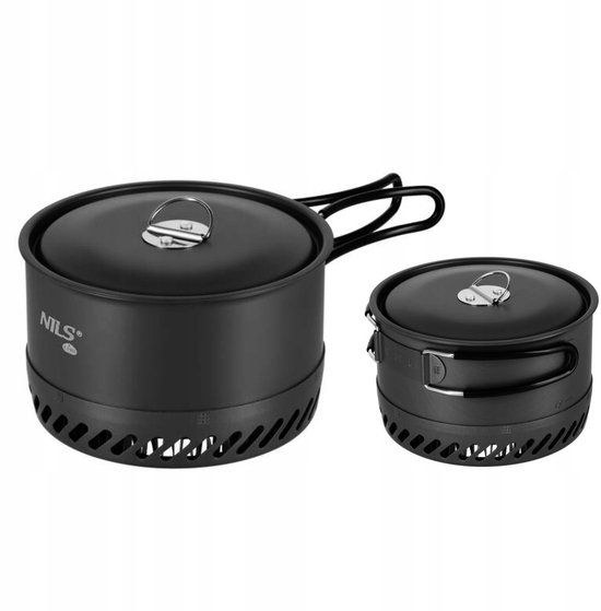 Nils Camp Kampeerpan Aluminium 1L met Radiator & Handvat