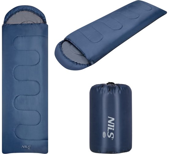 NILS CAMP NC2107 - Slaapzak - Granatblauw - M - Waterdicht - Comfortabel