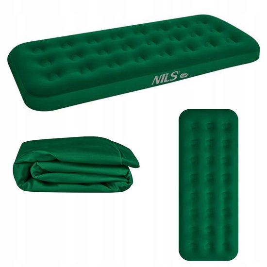Nils Camp NC2801 Luchmatras 1-persoons 191x73x22cm Groen van Merkloos
