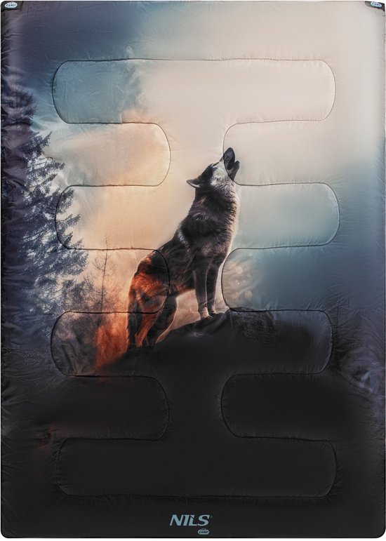 NILS CAMP NC3601 - Dekenmodel Slaapzak - Tweepersoons - Hollow Fiber - Waterbestendig van Merkloos