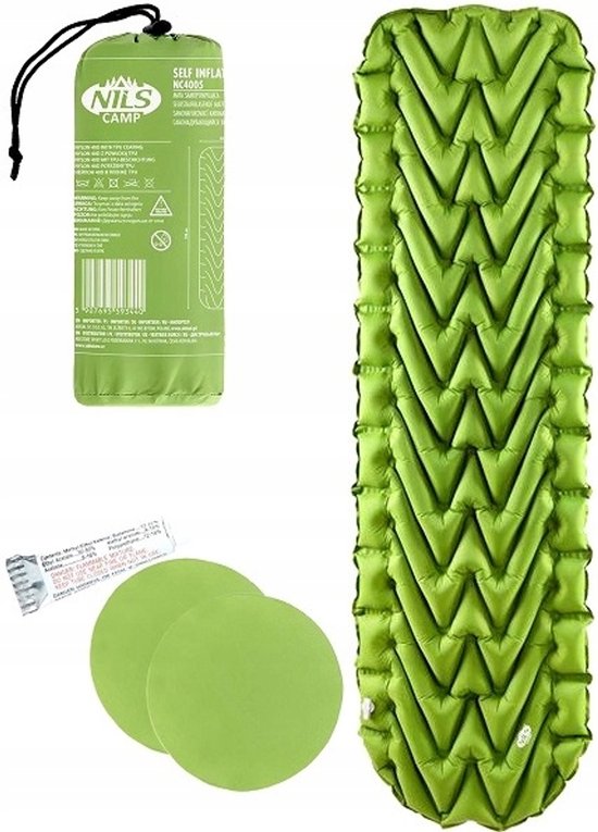 Nils Camp NC4005 Zelfopblazende Campeer-/Slaapmat 193x56x5,5 cm Groen
