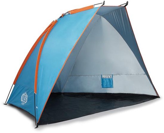 NILS CAMP - Strandtent XXL - 260x120x120 cm - Blauw - UV-bescherming van Merkloos