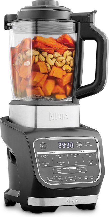 Ninja Foodi 2-in-1 Soepmaker en Blender - 1,7 liter Glazen Kan - 10 Kookprogramma's - HB150EU van Ninja
