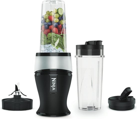 Ninja Foodi Nutri Blender - 700 Watt - Inclusief 2 Bekers-to-Go - Compact en Krachtig - QB3001EUS van Ninja