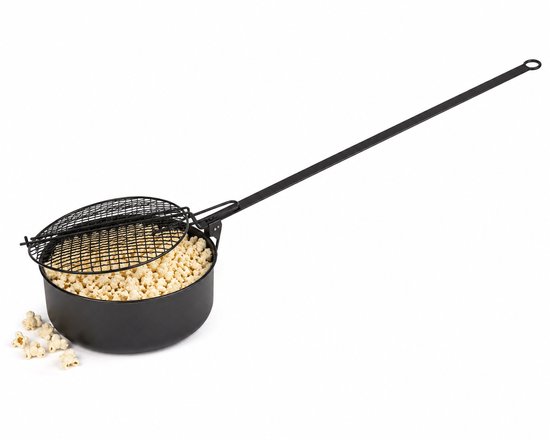 NIPT Popcornpan - Zwart - Koolstofstaal - 69,5 cm - Met ophangoog