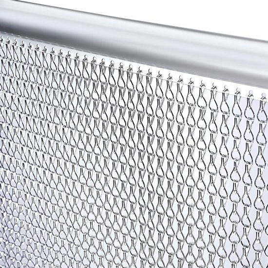 NIVA® Vliegengordijn - Hordeur - Vliegengordijn Deur - Zilver - 200cm x 90cm x 2cm