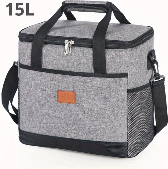 Nivard Koelbox - Koeltas - Frigobox - Autokoelbox - Lichtgewicht - Coolbox - Wielen - Draagbaar - Grijs 15 Liter van Nivard