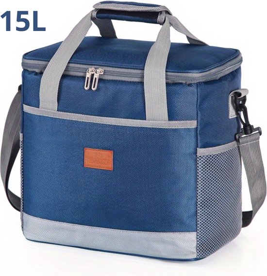 Nivard Koelbox - Koeltas - Frigobox - Autokoelbox - Lichtgewicht - Coolbox - Wielen - Draagbaar - Marineblauw 15 Liter van Nivard