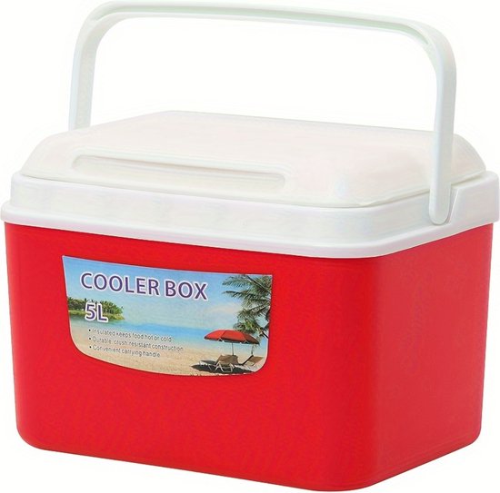 Nivard Koelbox - Koeltas - Frigobox - Autokoelbox - Lichtgewicht - Coolbox - Wielen - Draagbaar - Rood van Nivard