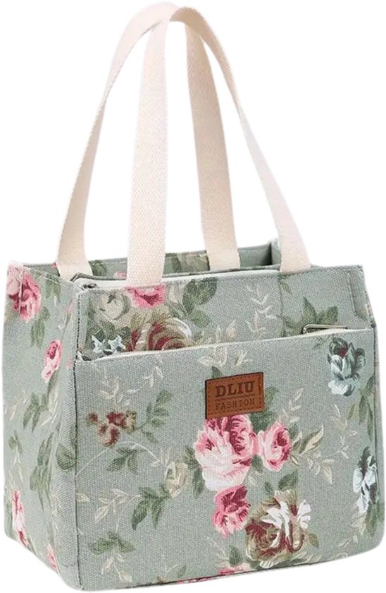 Nivard Koeltas - Koelbox - Koelelementen - Coolbox - Auto - Lunchtas - Strand - Groene Bloemen van Nivard