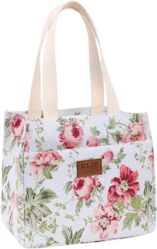 Nivard Koeltas - Koelbox - Koelelementen - Coolbox - Auto - Lunchtas - Strand - Rode Bloemen van Nivard