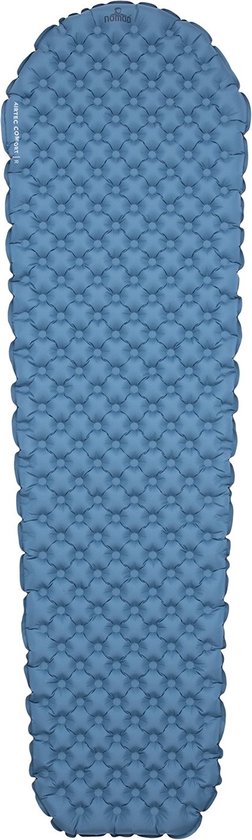 NOMAD® AirTec Comfort Regular | Slaapmat | 183x52 | 6 cm dik | 1 persoons luchtbed | Blauw | Warmte-lock constructie | Incl Hoes van NOMAD