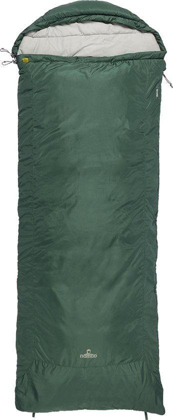 NOMAD® Aztec Premium Comfort Slaapzak - 220x80cm Groen - Lichtgewicht & Kwalitatief - Slaapzak - Incl Hoes - Groen - Afneembare Capuchon - Gevoerde tochtstrook van NOMAD