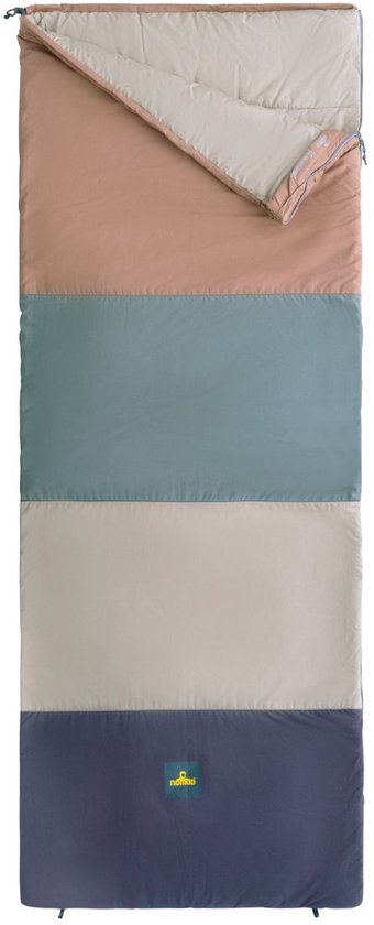 NOMAD® Blazer Multicolour Slaapzak | Linkssluitend | Mocha | Katoen | Gevoerde tochtstrook van Merkloos