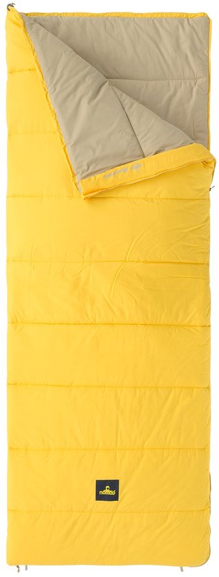 NOMAD® Blazer Slaapzak Dekenmodel - Zongeel - Tot 190cm lichaamslengte - Katoen - Aanritsbaar - Tochtstrip - Tweewegrits - Incl Hoes van NOMAD