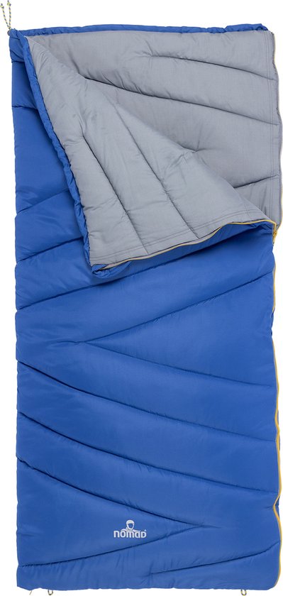NOMAD® Bronco Junior Slaapzak | Blauw | Zachte Polyester-katoenen voering | Koordtunnel | Incl. Hoes van NOMAD