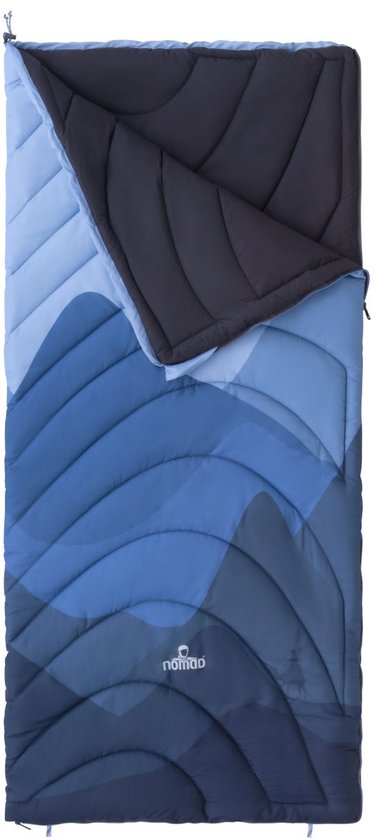 NOMAD® Bronco Kinderslaapzak | Donkerstaal | Zachte Polyester-katoenen voering | Koordtunnel | Incl. Hoes van Merkloos