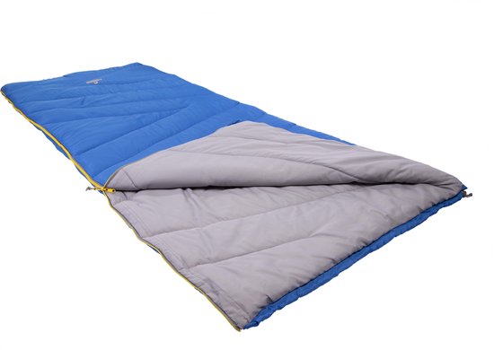 NOMAD® Bronco Slaapzak - 205x80cm Blauw - Lichtgewicht & Kwalitatief - Slaapzak - Incl Hoes - Zachte voering - Koordtunnel van NOMAD