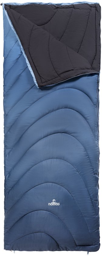 NOMAD® Bronco Slaapzak | 205x80cm Donkerstaal | Lichtgewicht & Kwalitatief | Slaapzak | Incl Hoes | Zachte voering | Koordtunnel