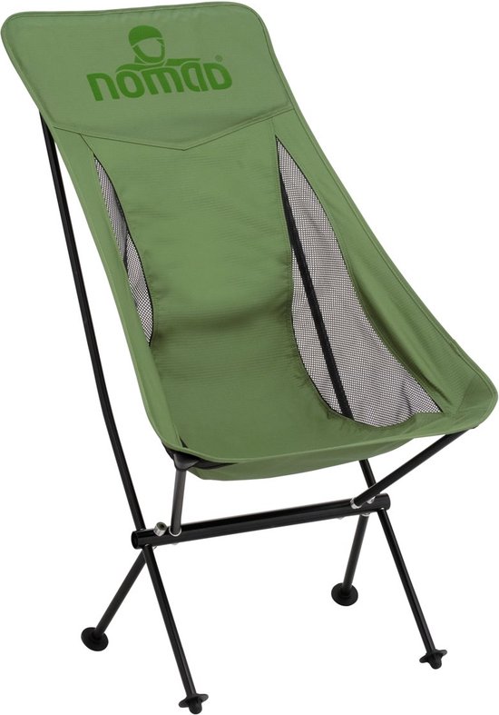 NOMAD® Campingstoel - Sarek Comfort Premium - Groen - Ultra lichtgewicht - Makkelijk Opzetten - Supersterk & Comfortabel - Incl hoes van NOMAD
