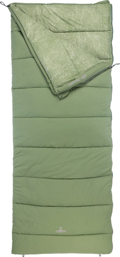 NOMAD® Condor Plus Slaapzak | Dekenmodel | 205 x 80 | Groen | Flanellen Voering | Gevoerde tochtstrook | Incl Hoes van Merkloos