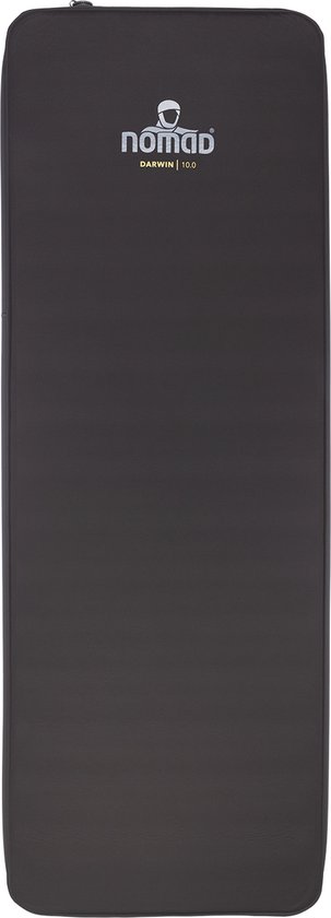 NOMAD® Darwin 10.0 - Slaapmat Zelfopblazend - 198 x 68 - Donkergrijs - 10 cm dikte - Lichaamsvormend - Comfortabel Kamperen - Incl Hoes van NOMAD