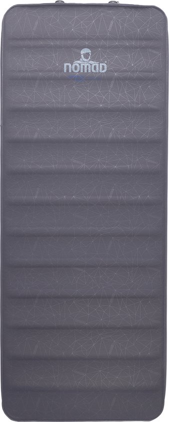 NOMAD® Darwin Plus XW 10.0 Slaapmat Zelfopblazend - 198 x 78 - Graphite - 10 cm dikte - Lichaamsvormend - Comfortabel Kamperen - Incl Hoes van NOMAD