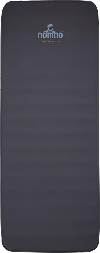 NOMAD® Darwin XW 10.0 Slaapmat Zelfopblazend | 198 cm x 77 cm | Donkergrijs | 10 cm dikte | Extra Breed | Incl Hoes van NOMAD