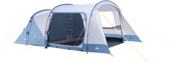 NOMAD® Dogon 320 LW Familietent - Lichtgewicht tunneltent - 4 personen - Ruime leefruimte - Verduistend binnendoentent - Goede Ventilatie - Grijs van Merkloos