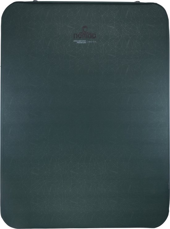 NOMAD® Dreamzone Premium Duo 15.0 Slaapmat | Zelfopblazende mat Groen | 198x150x15cm | Lichtgewicht & Kwalitatief | Incl Hoes | Lichaam vormend materiaal van NOMAD