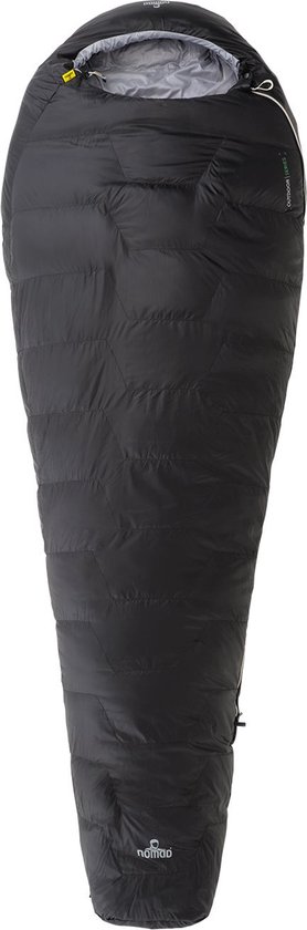 NOMAD® Fornax 370 Slaapzak | Ultra Lichtgewicht | Duurzaam | Extra Isolatie op de Borst | 2-Wegs Autolock Rits | Anti-Snag Rits Constructie | Zwart van NOMAD