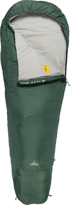 NOMAD® Inca Premium 700 Slaapzak | Linkssluitend | Groen | Gevoerde Capuchon | Gevoerde tochtstrook van NOMAD