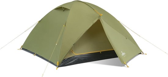 NOMAD® Jade Koepeltent 3 personen | Groen | Slechts 4KG | 3 Persoons Tent Met Binnentent | Waterdicht & Ventilerend | Incl Hoes van NOMAD