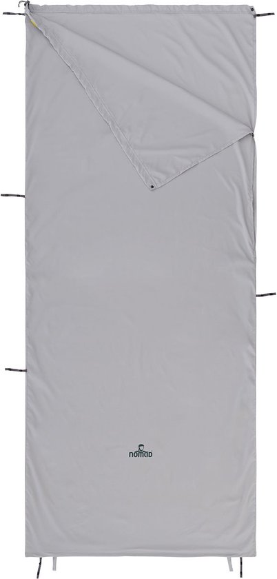 NOMAD® Lakenzak Liner Premium - Grijs - Reislaken 190x80 cm - Incl Hoes van Merkloos
