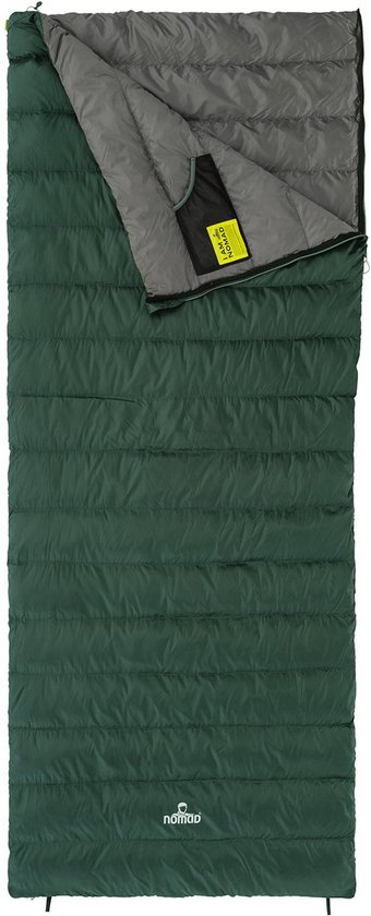 NOMAD® Taurus 300 Slaapzak Dekenmodel - Groen - 205x80 cm - Gevoerde koordtunnel - 2-wegs autolock rits - Incl Hoes van NOMAD
