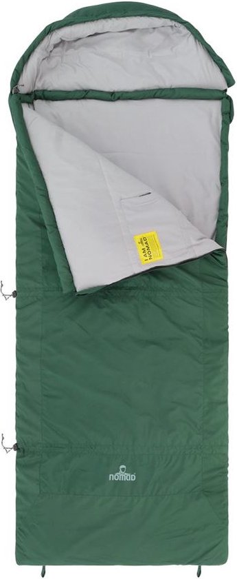 NOMAD® Triple-S Premium Junior Slaapzak | Linkssluitend | Groen | 2 in 1: Mummy / Dekenmodel | Zomer- en herfstzijde van NOMAD