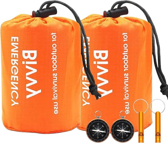 Nood Bivakzak - Nood Slaapzak - Outdoor Kamperen - Ultralicht Waterdicht - 120g - Oranje