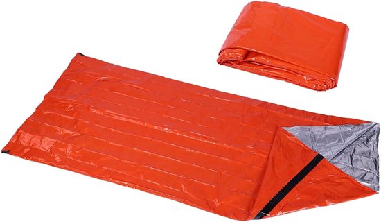 Nood Bivakzak - Survival Slaapzak - Buiten Overleven - Hoge Zichtbaarheid Oranje - 210 x 90 cm - Oranje