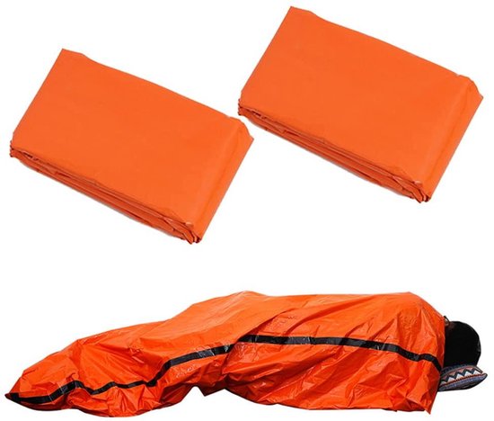 Nood Bivakzak - Survival Slaapzak - Buiten Overleven - Houdt Warmte Vast - 200 x 90 cm - Zilver