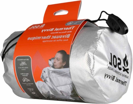 Nood Bivvy - Slaapzak Alternatief - Outdoor Overleven - Hoge Warmte Reflectie - 22.86 x 12.7 cm - Zilver