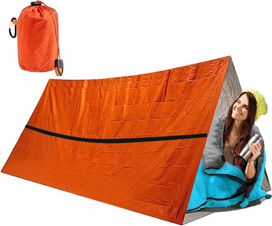 Nood Bivy Sack - Overlevingszak Slaapzak - Outdoor Kamperen - Winddicht Waterdicht - 245 x 157 cm - Zilver