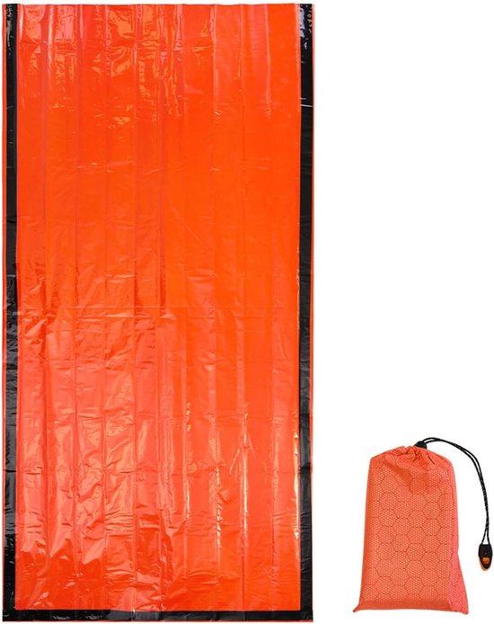 Nood Slaapzak - Bivak Tent - Buiten Overleven - Warmte Reflecterend - 210x105 cm - Oranje