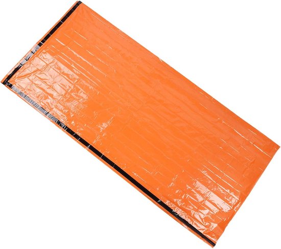 Nood Slaapzak - Kampeerhoes - Buiten Overleven - Warmte Reflecterend - 213 x 91 cm - Oranje