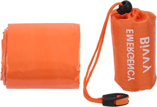 Nood Slaapzak - Kampeerzak Deken - Buiten Overleven - Reflecterend Signaal - 0.13 Kilogram - Oranje