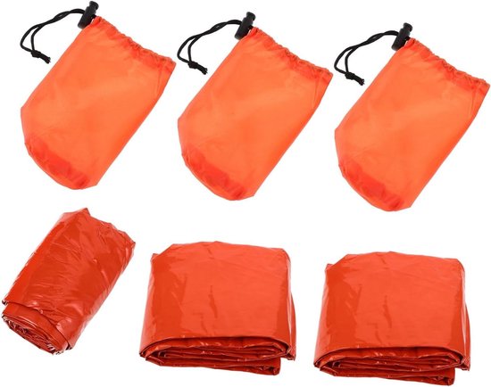 Nood Slaapzak - Kampeerzak Survival - Buiten Overleven - Waterdicht en Warm - 213x90cm - Oranje