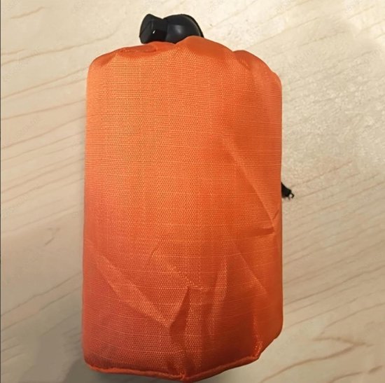 Nood Slaapzak - Reddingsdeken Kamperen - Buiten Overleven - Hittebehoud Lichtgewicht - 200 x 90 cm - Oranje